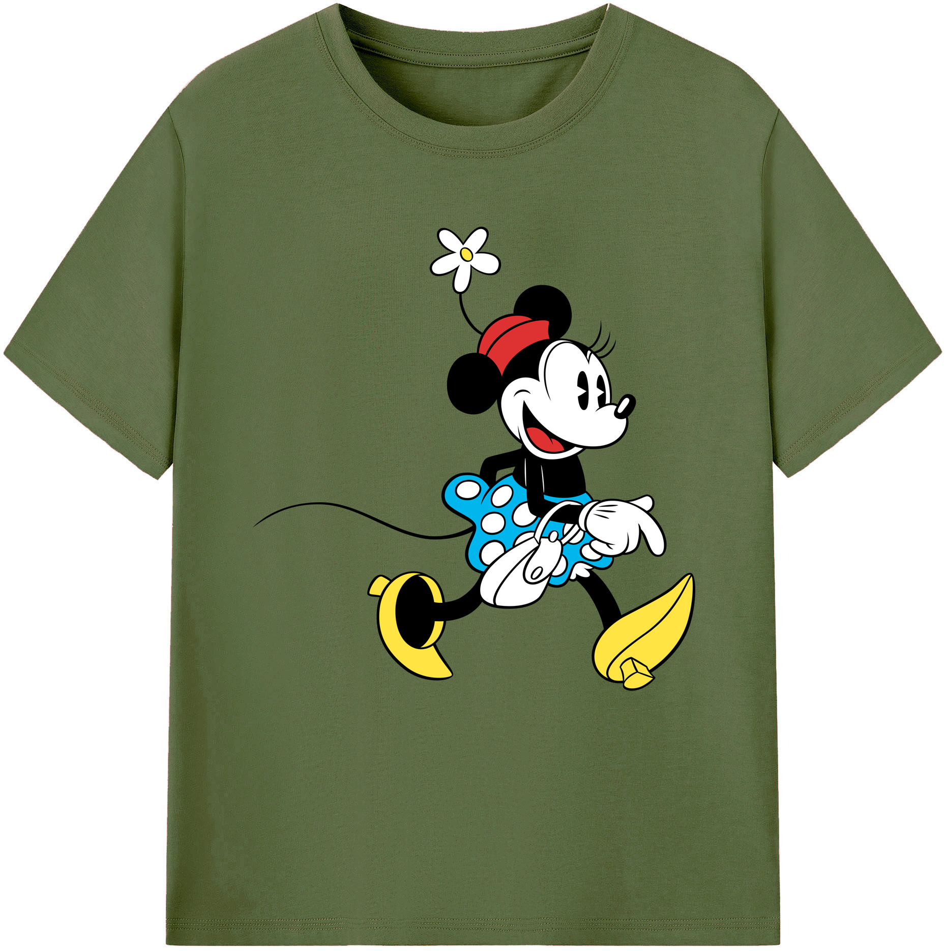 （画像用） ミッキーマウス Mickey Mouse 綿100％半袖Tシャツ（フロントプリント）